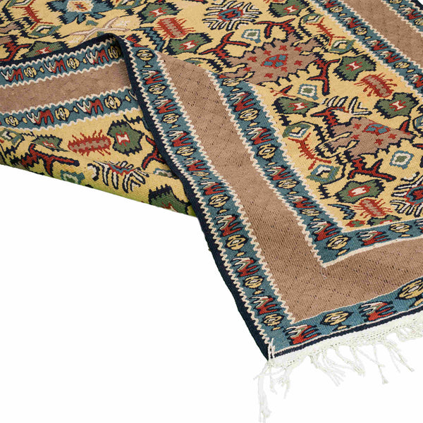 Stone & Glass Sanandaj Persian Kilim 100x140, Handmade Nomadic Wool Rugs & Kilims in Dubai