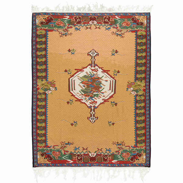 Royal Sanandaj Persian Kilim 160x210, Handmade Nomadic Wool Rugs & Kilims in Dubai