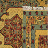 Medallion Sanandaj Persian Kilim 102x150,  Handmade Nomadic Wool Rugs & Kilims in Dubai