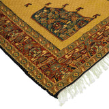 Medallion Sanandaj Persian Kilim 128x162,  Handmade Nomadic Wool Rugs & Kilims in Dubai