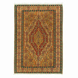 Medallion Sanandaj Persian Kilim 104x147,  Handmade Nomadic Wool Rugs & Kilims in Dubai