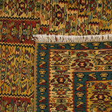 Medallion Sanandaj Persian Kilim 104x147,  Handmade Nomadic Wool Rugs & Kilims in Dubai