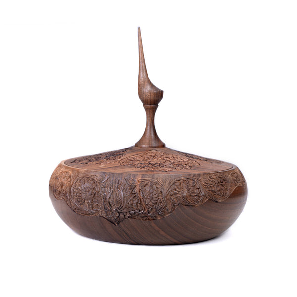 Woodturning -  Khayāl Kohl Holder Wood Sculpture