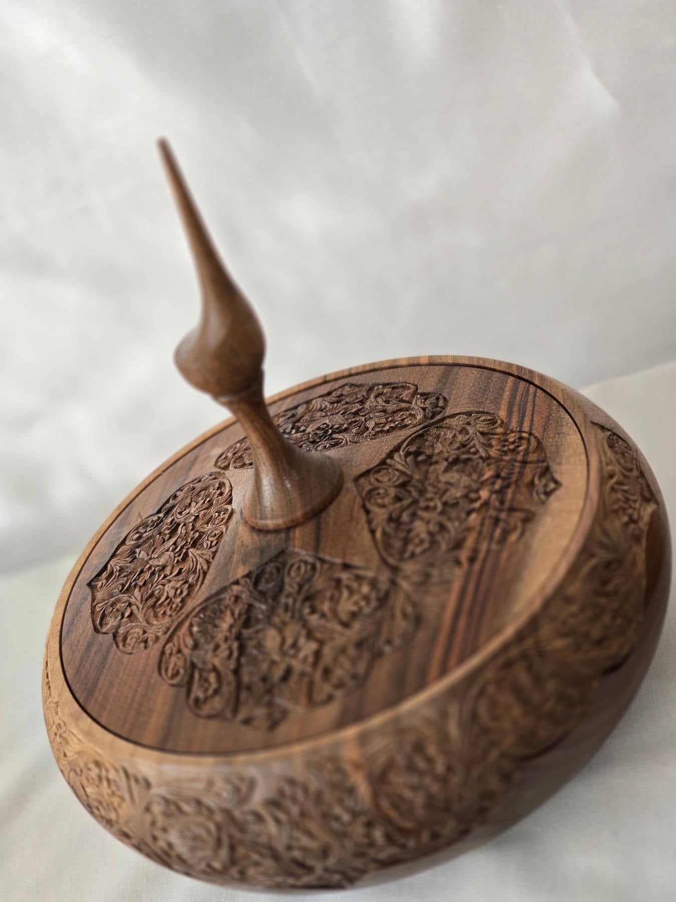 Woodturning -  Khayāl Kohl Holder Wood Sculpture