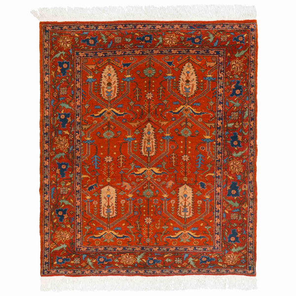 Sorud Heriz Persian Carpet Wool 114x132, Authentic Vintage Rugs & Kilims in Dubai