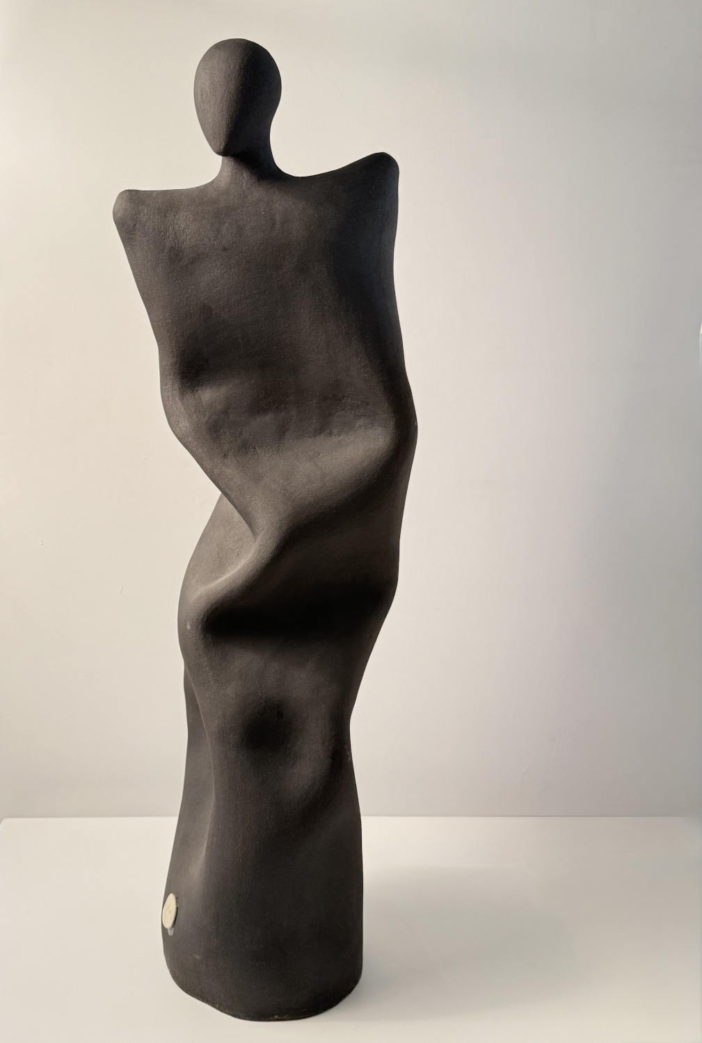 Dark Grey Ceramic Sculpture and Contemporary Decorative Art 