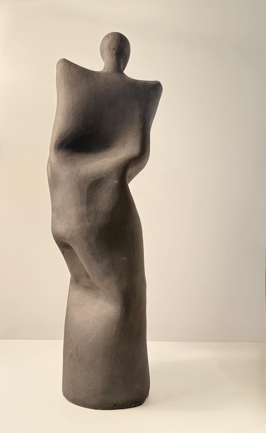 Dark Grey Ceramic Sculpture and Contemporary Decorative Art 