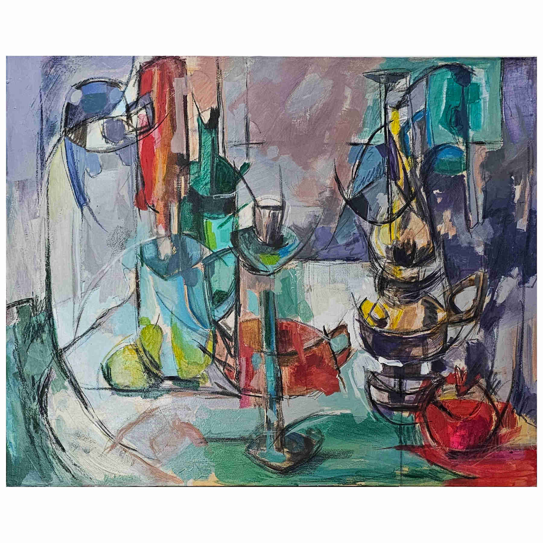 Contemporary Abstract Acrylic Painting By Elahm Ghorbanishad