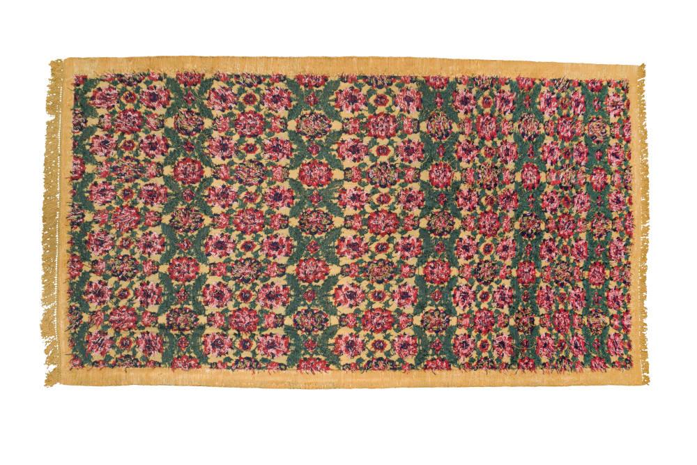 Afshan Sumak Heriz Persian Carpet Silk 129x237