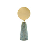 Green Marble Table Lamp With Bronze