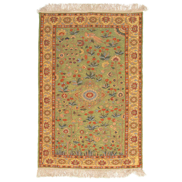 Shaghayegh Superfine Heriz Persian Carpet Silk 78x118, Authentic Vintage Rugs & Kilims in Dubai