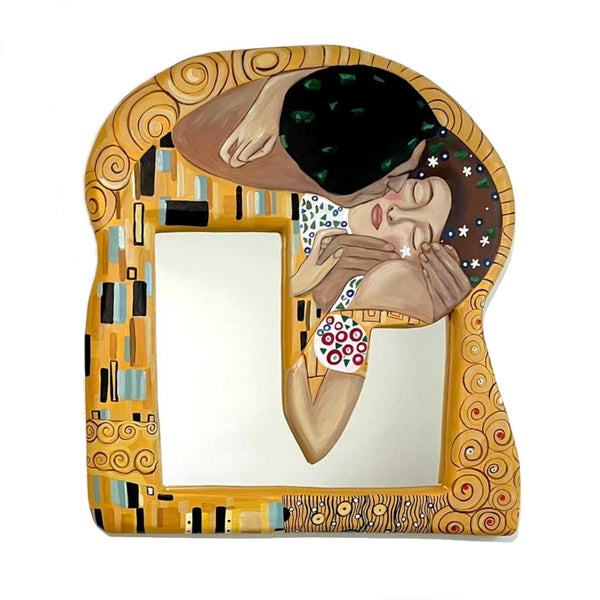 The Kiss 3D Decorative Wall Mirror, Artistic Handmade Paper Mache Mirrors in Dubai