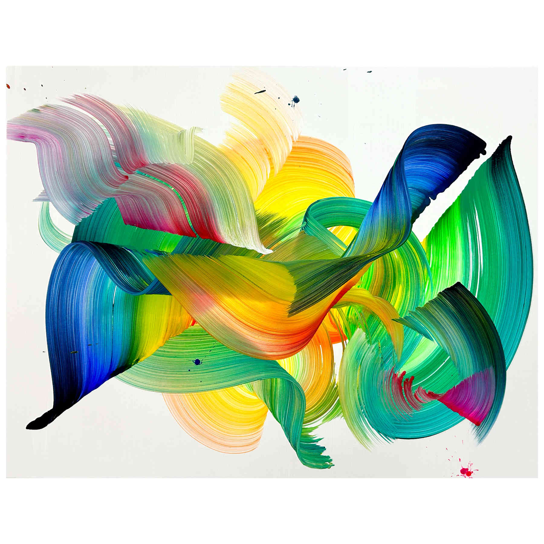 Colorful Abstract Painting For Interior Design By Nikolaos Schizas in Dubai