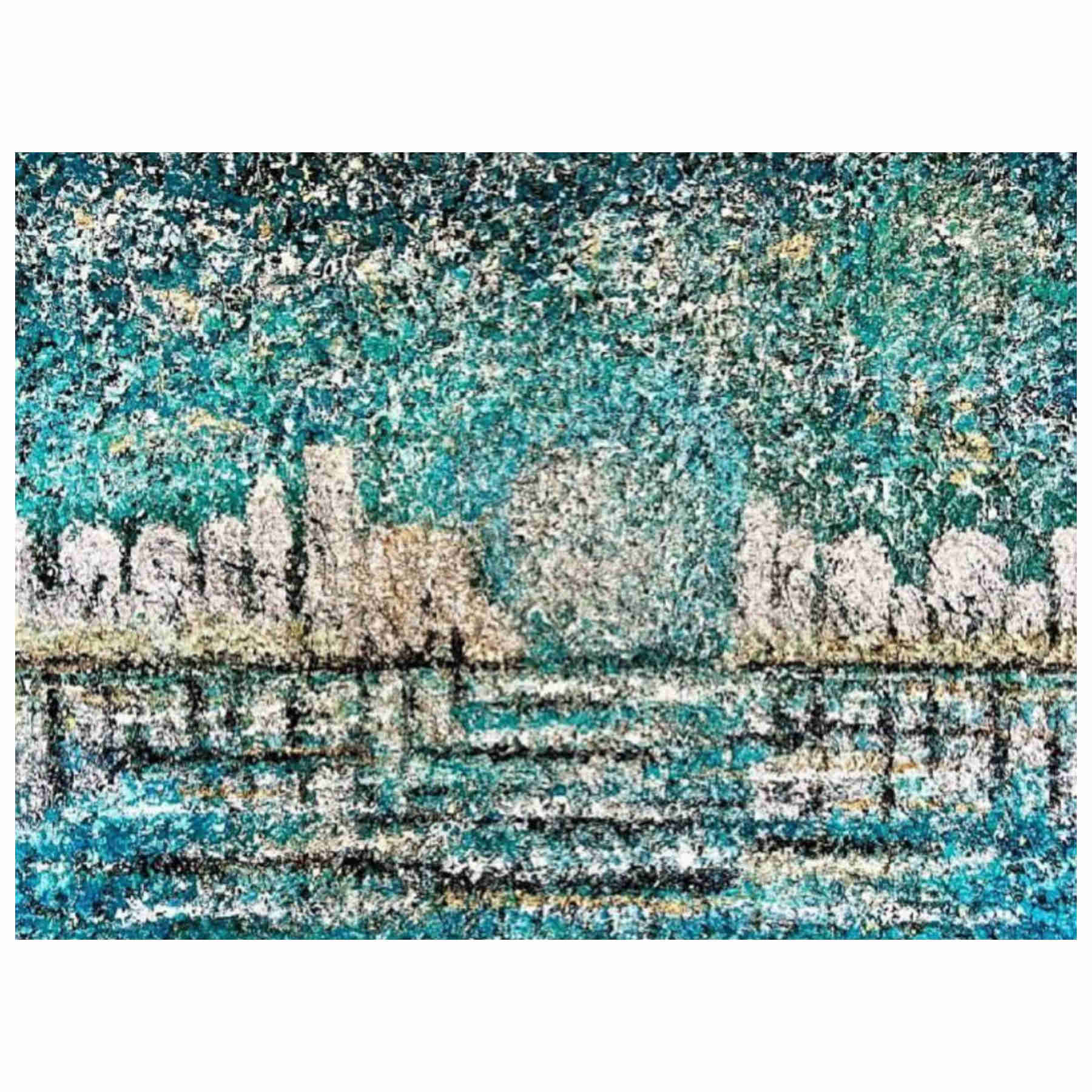 The Silver Dawn Acrylic Painting By Rawia Zantout