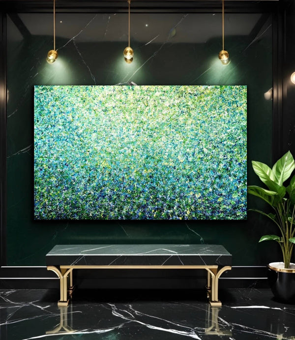 The Verdant Nexus Acrylic Painting By Rawia Zantout
