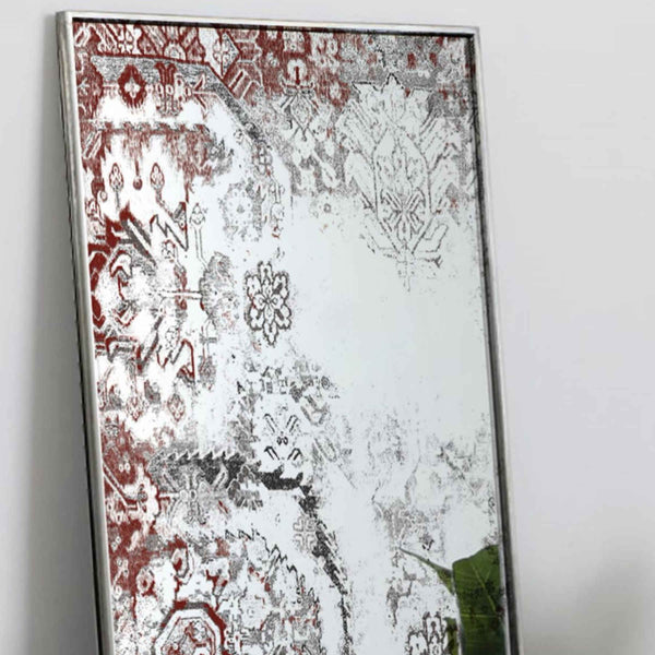 Tribal Decorative Wall Mirror, Painted Mirrors in Metal Frame