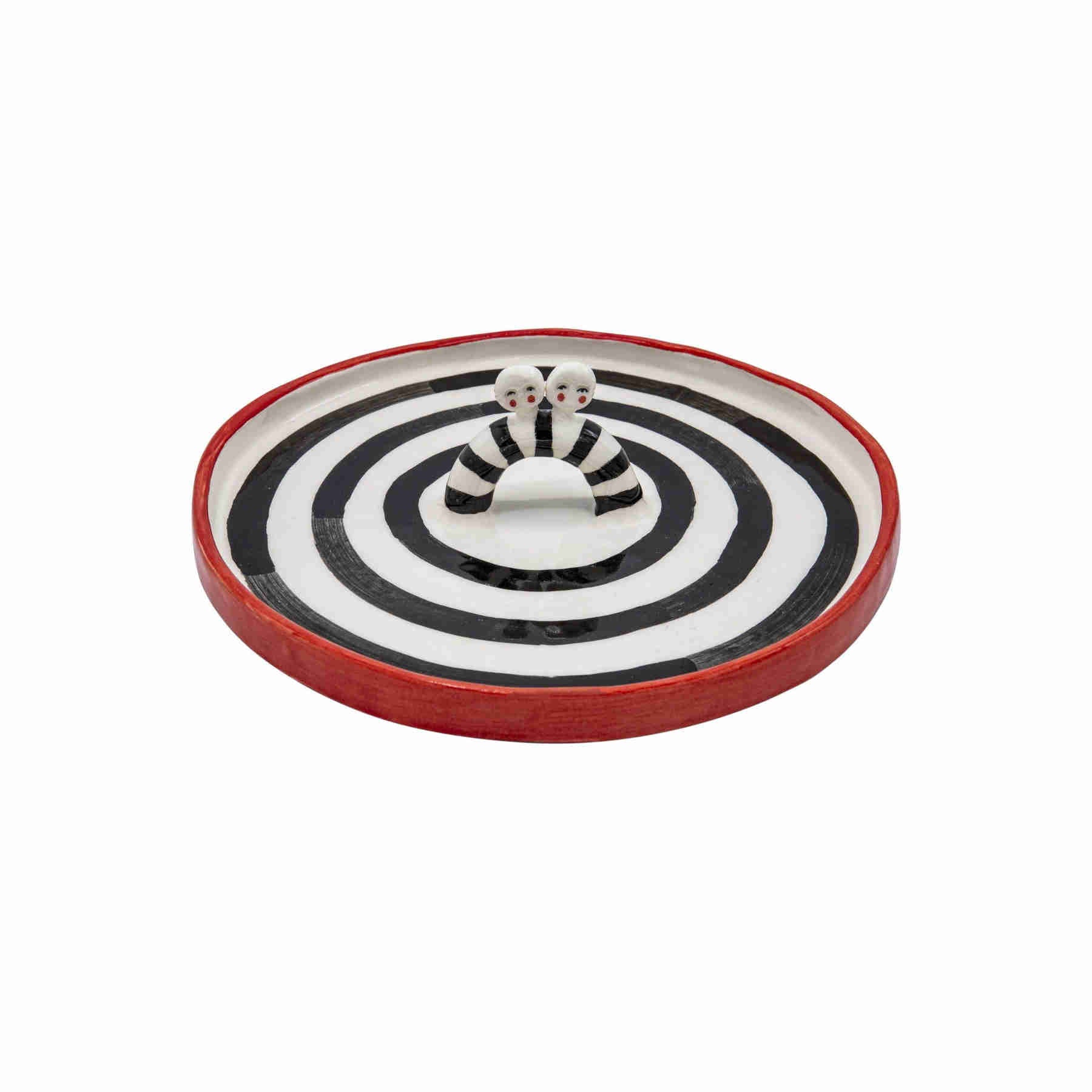 Striped Ceramic Serving Dish
