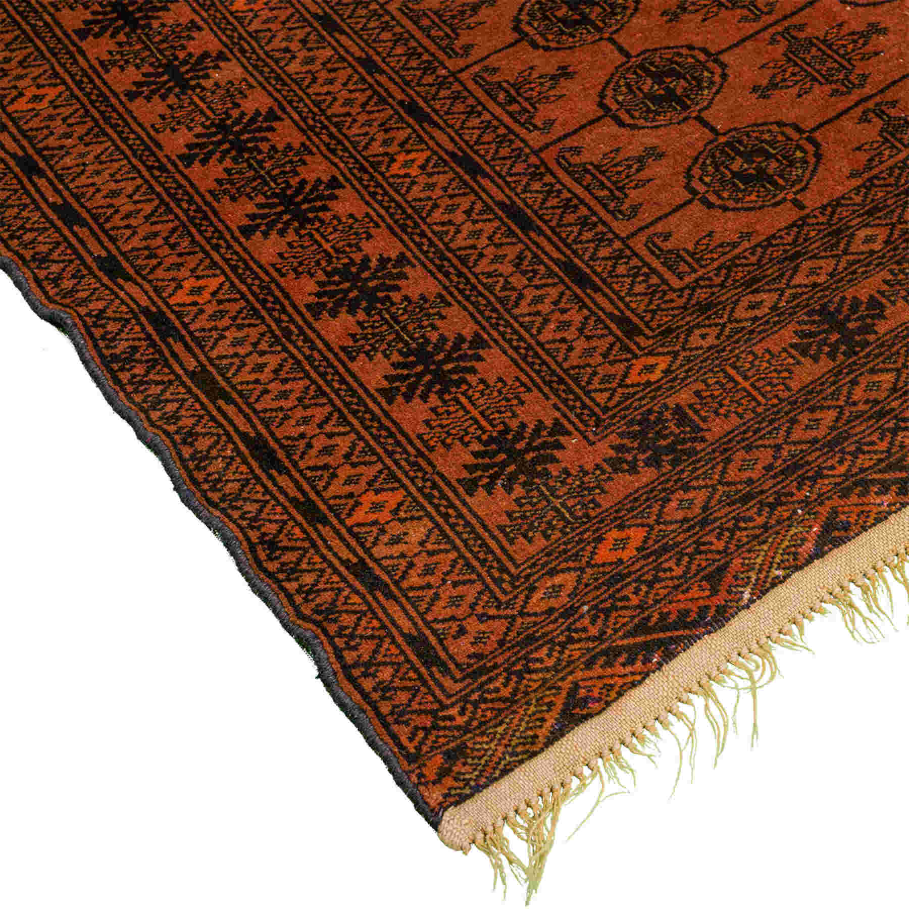 Turkman Persian Carpet 128x158, Handmade Tribal Silk & Wool Rugs Dubai