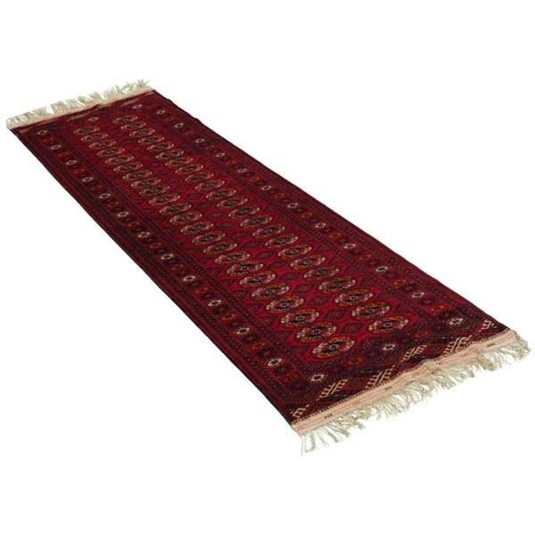 Turkman Persian Carpet Runner 85x313, Handmade Tribal Silk & Wool Rugs in Dubai