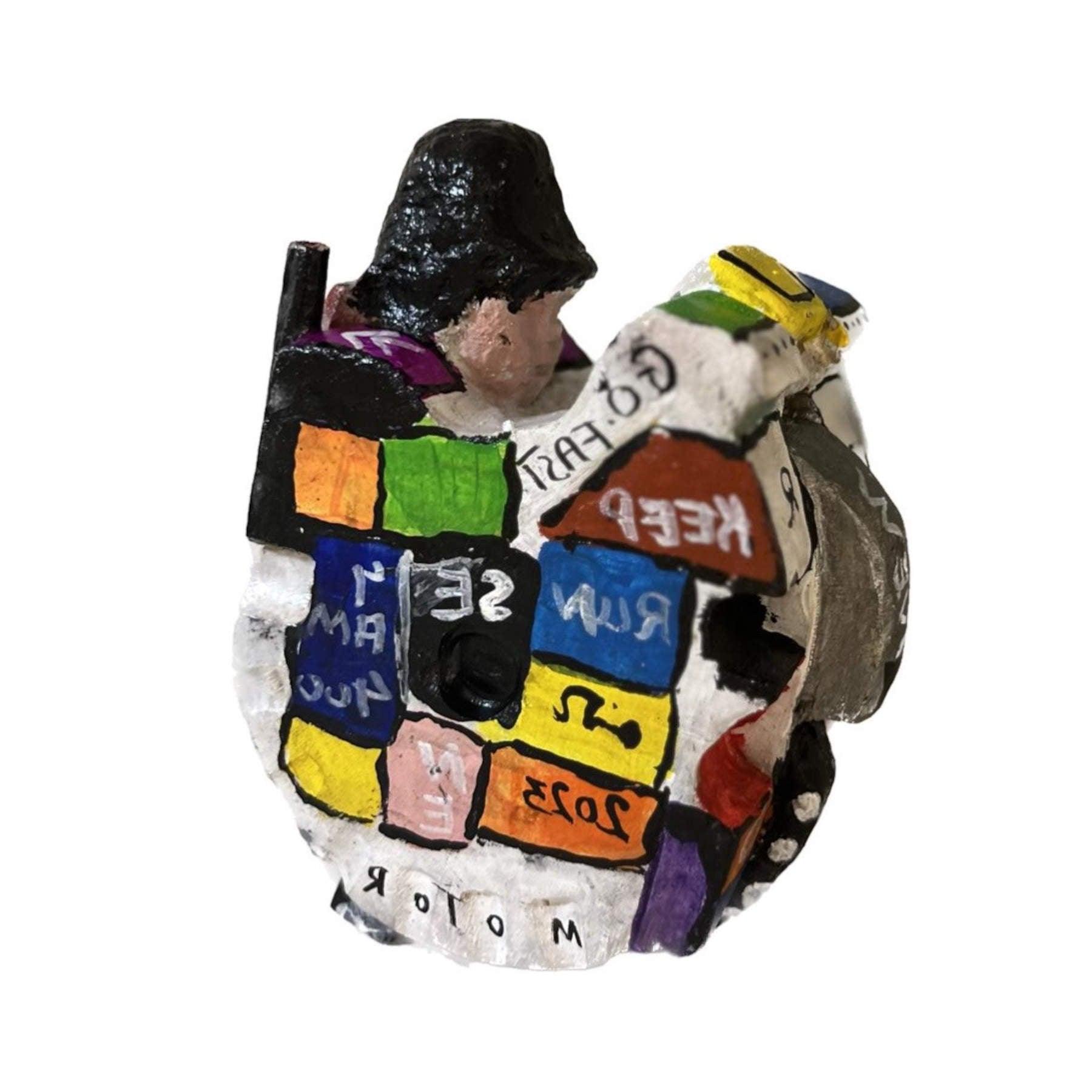 Pop Art Wood Sculpture - Contemporary Wooden Statues & Artworks By Amir Kamand in Dubai