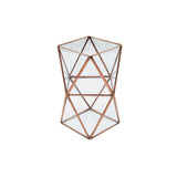 Glass Terrarium - Vase of Light Geometric Glass & Brass Vase in Dubai