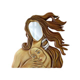 Venus Painted Decorative Wall Mirror, Artistic Handmade 3D Wall Mounted Art