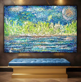 Verdant Motion Acrylic PaintingBy Rawia Zantout