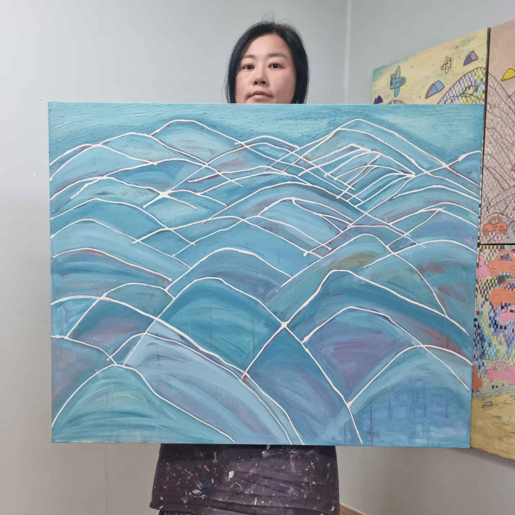 Colorful Landscape Acrylic Painting and Pop Art By Hanji Park in Dubai