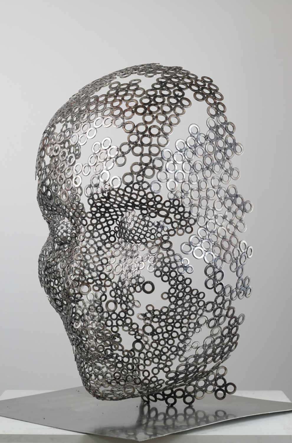 Contemporary Human Stainless Steel Sculpture By Vincent Barrau in Dubai