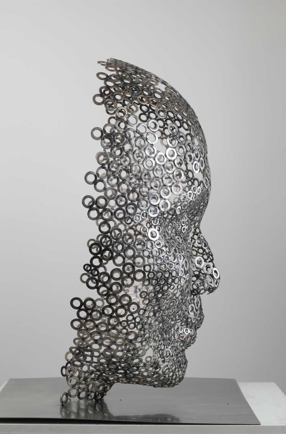 Contemporary Human Stainless Steel Sculpture By Vincent Barrau in Dubai
