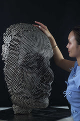 Contemporary Human Stainless Steel Sculpture By Vincent Barrau in Dubai