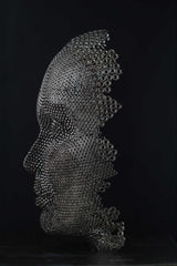 Contemporary Human Stainless Steel Sculpture By Vincent Barrau in Dubai