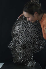 Contemporary Human Stainless Steel Sculpture By Vincent Barrau in Dubai