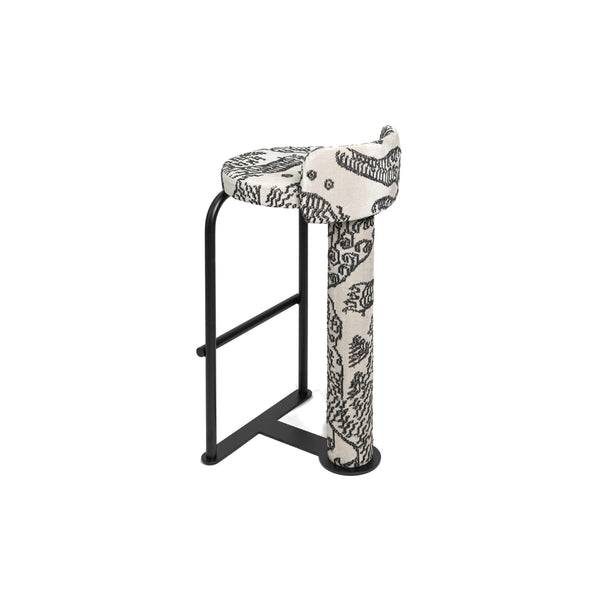 Dedar Edition Contemporary Bar Stool, Tiger Print Designer Furniture Dubai