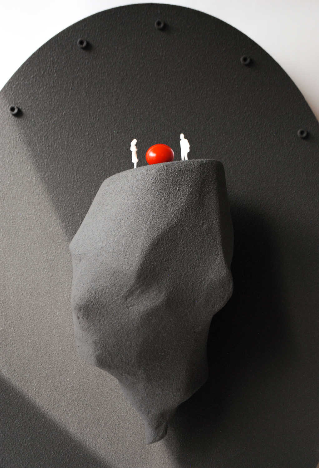 Oval Mixed Media Sculpture Artworks By Hossein Kahfi