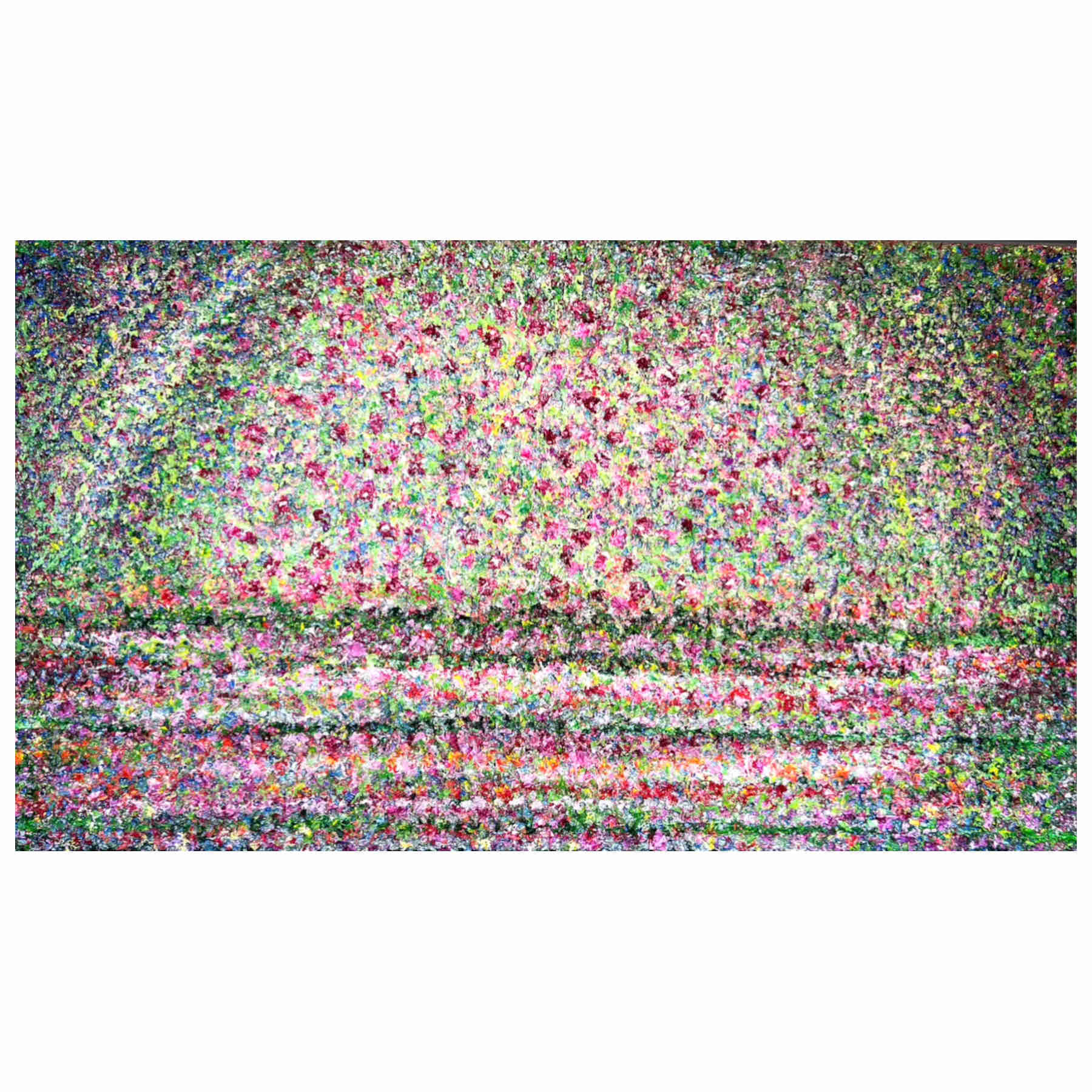 Whispering Bloomscape Acrylic Painting By Rawia Zantout