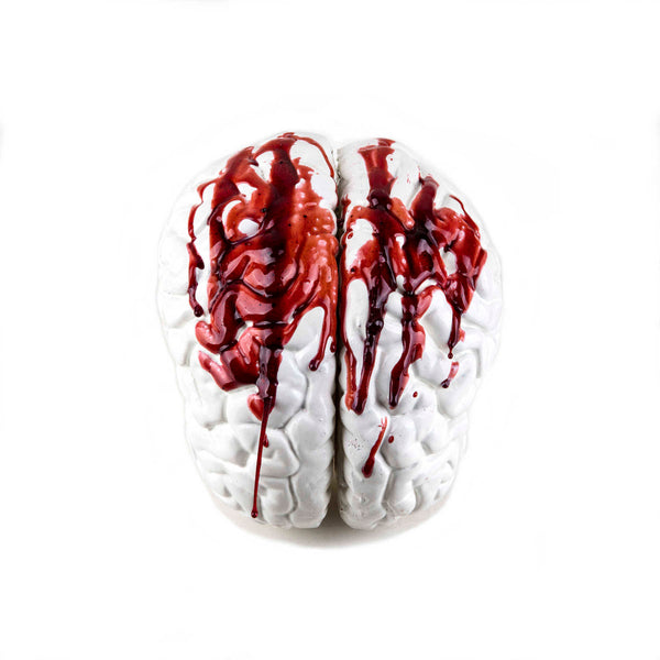 White & Red Brain Fiberglass Sculpture Dubai