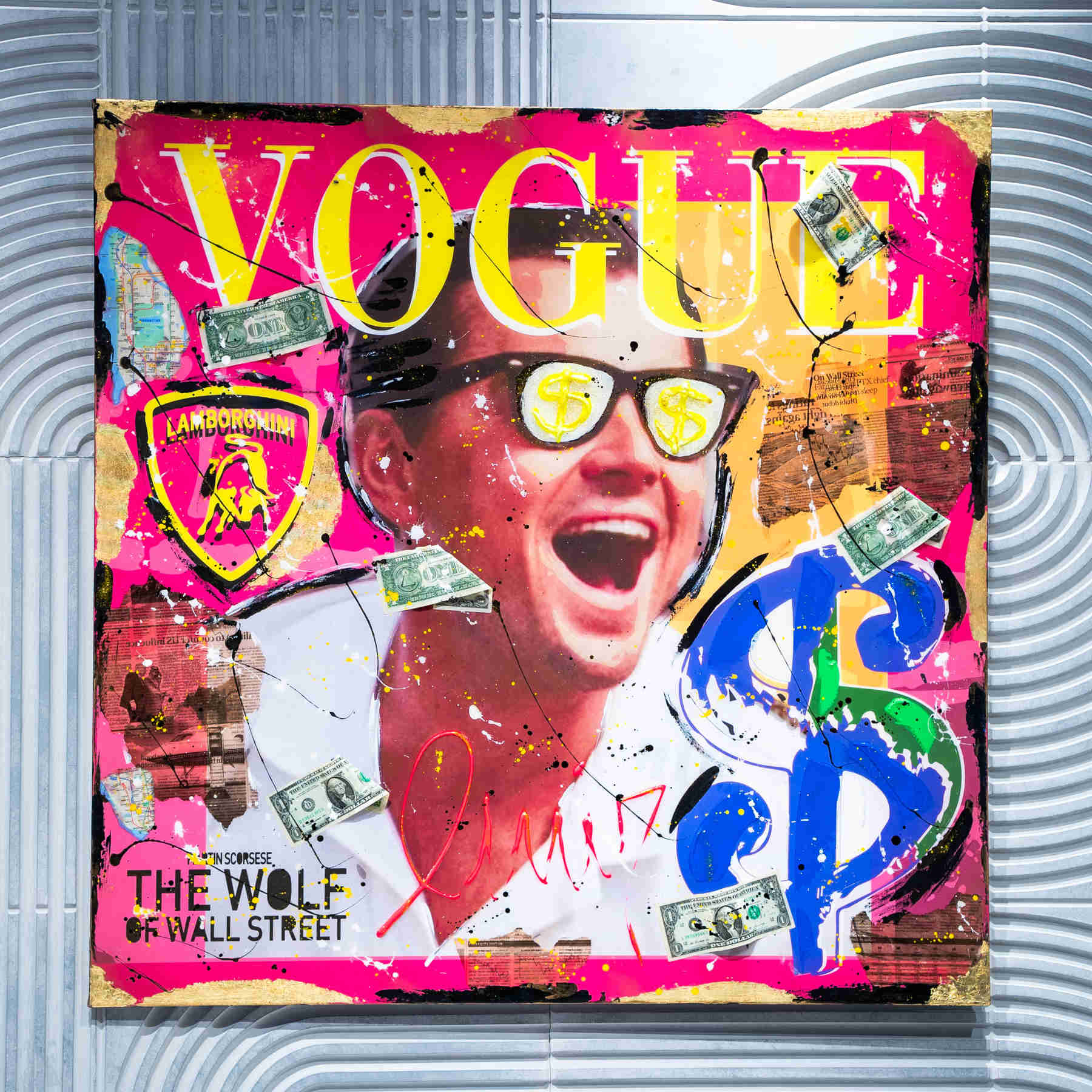 Wolf of Wall Street Pop Art Painting in Dubai