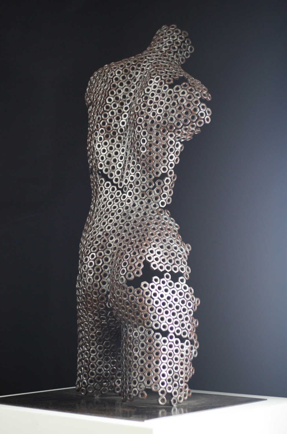 Contemporary Stainless Steel Human Sculpture By Vincent Barrau in Dubai