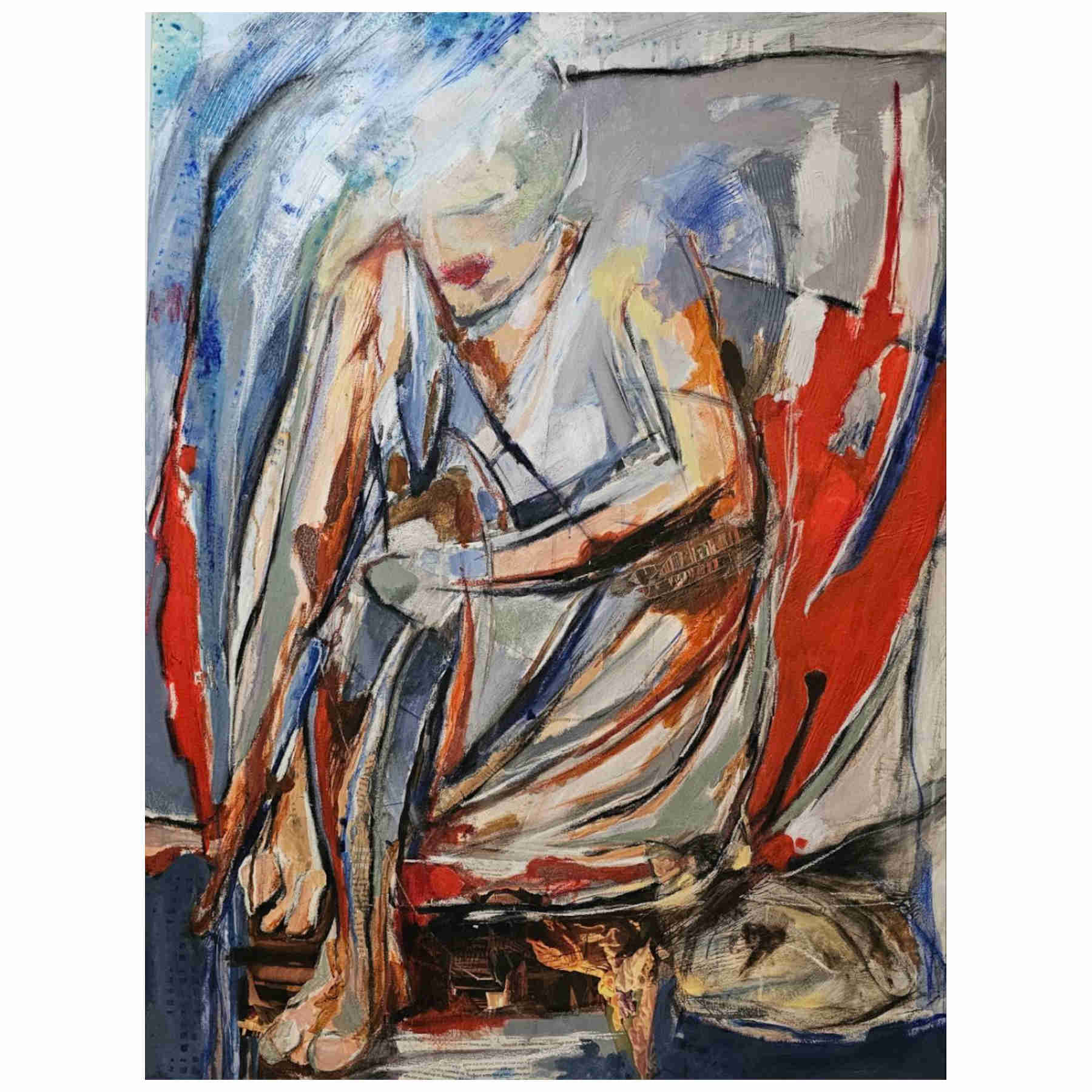 Contemporary Abstract Acrylic Painting By Elahm Ghorbanishad