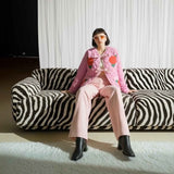 Modular Zebra Print Sofa, Contemporary Designer Furniture
