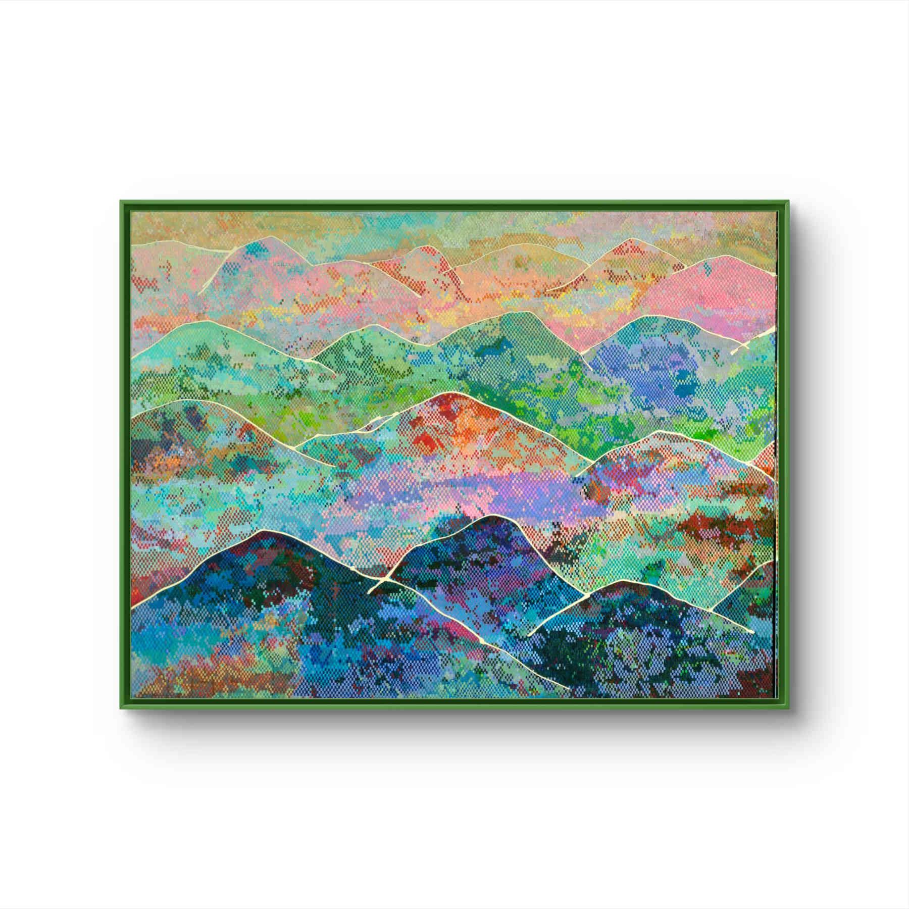 Colorful Mountains Acrylic Painting By Hanji Park in Dubai