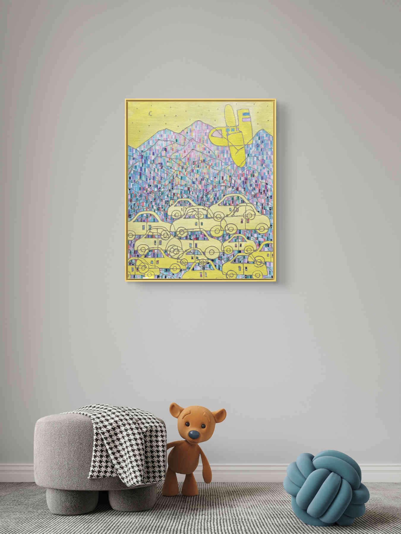 Colorful Mountains Acrylic Painting By Hanji Park in Dubai