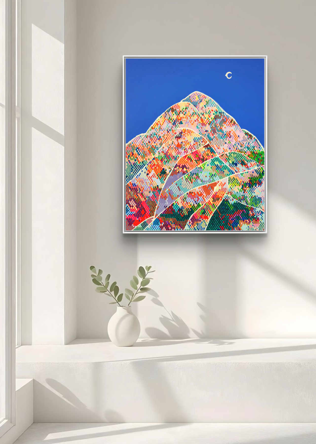 Colorful Mountains Acrylic Painting By Hanji Park in Dubai