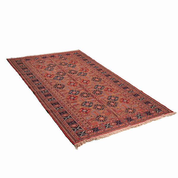 Afsoos Soumak Persian Carpet Wool 165x290 - Authentic Nomadic Rugs & Kilims in Dubai, Silk & Wool