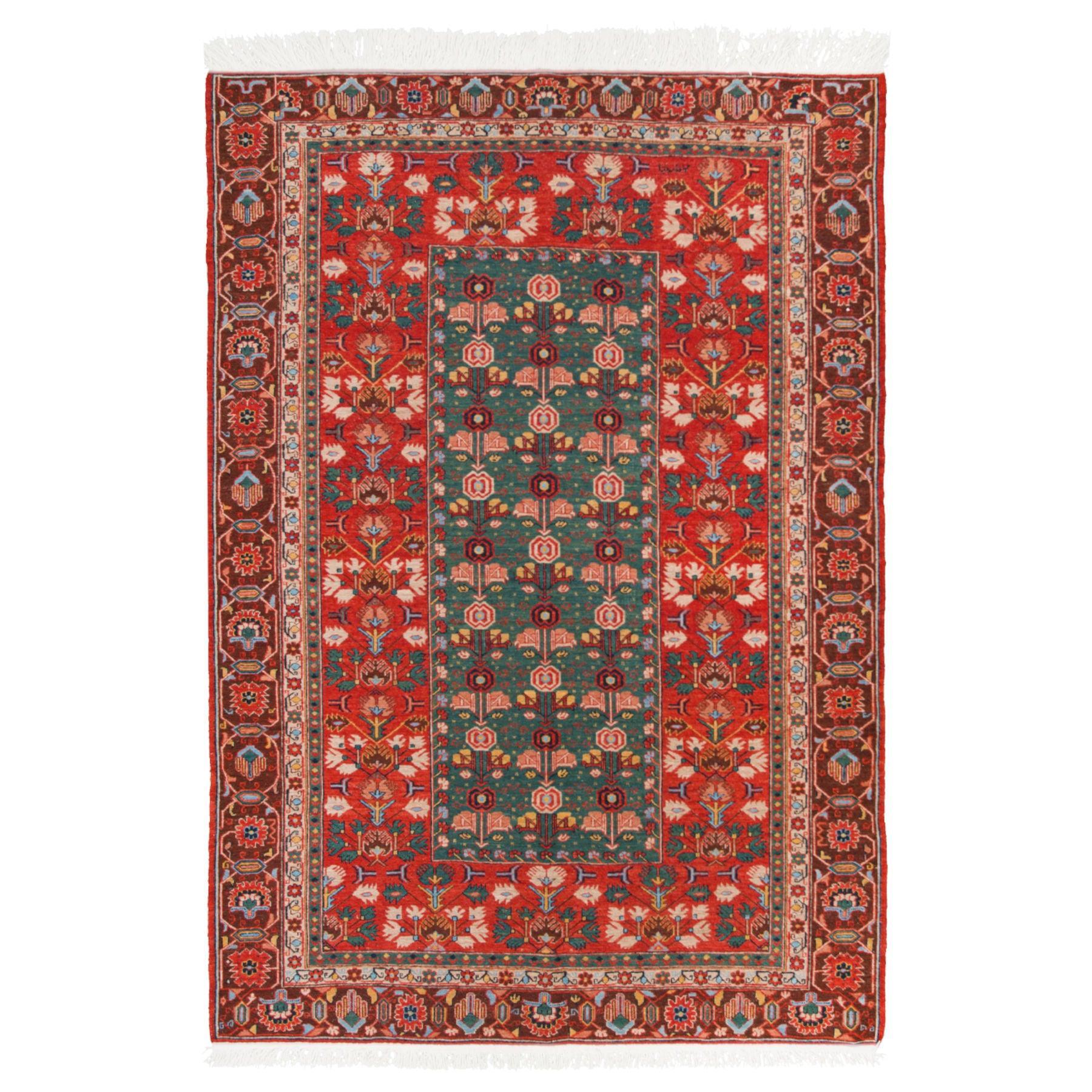 Alma Soumak Persian Carpet Silk & Wool 160x220  - Authentic Nomadic Rugs & Kilims in Dubai