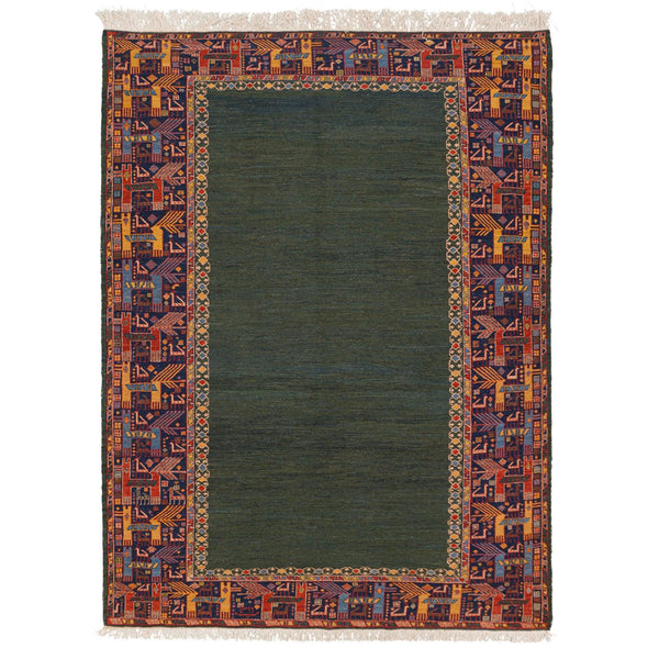 Annette Soumak Persian Carpet Wool 160x215 - Authentic Nomadic Rugs & Kilims in Dubai
