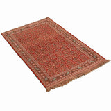 Aytak Soumak Persian Carpet Super Fine Silk 67x108 Red - Authentic Nomadic Rugs & Kilims in Dubai