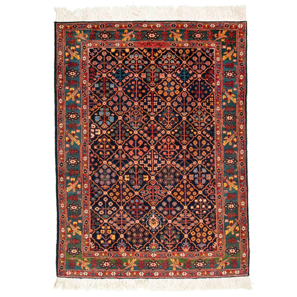 Baaghi Heriz Persian Carpet Wool 160x220 Dark Blue - Authentic Vintage Rugs & Kilims in Dubai, Silk & Wool