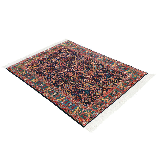 Baaghi Heriz Persian Carpet Wool 160x220 Dark Blue - Authentic Vintage Rugs & Kilims in Dubai, Silk & Wool